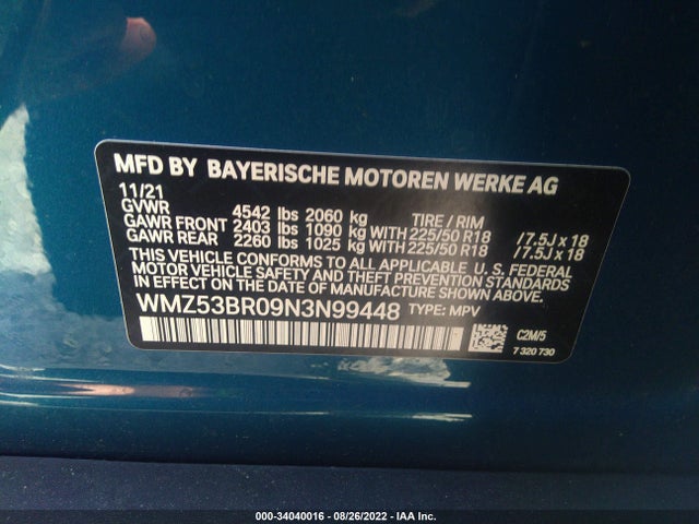2022 Mini Countryman, VIN: WMZ53BR09N3N99448