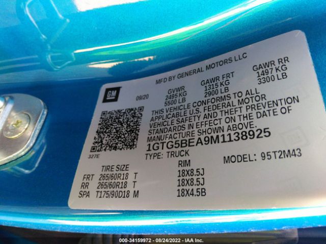 1GTG5BEA9M1138925 GMC Canyon 2wd Elevation Standard