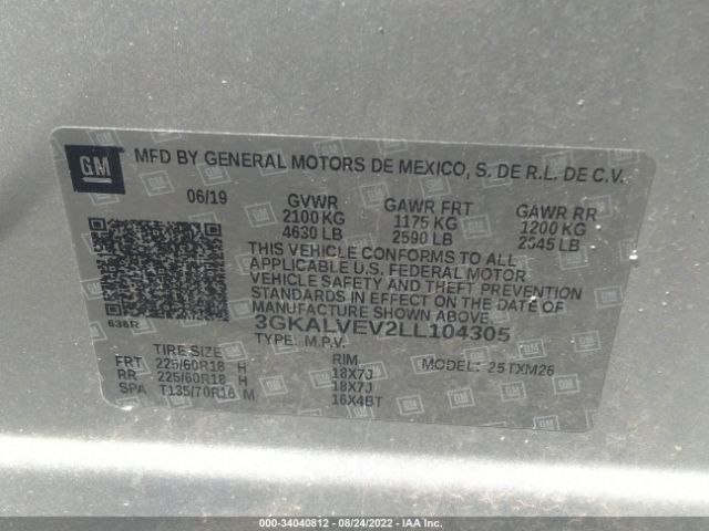 3GKALVEV2LL104305 GMC Terrain Slt