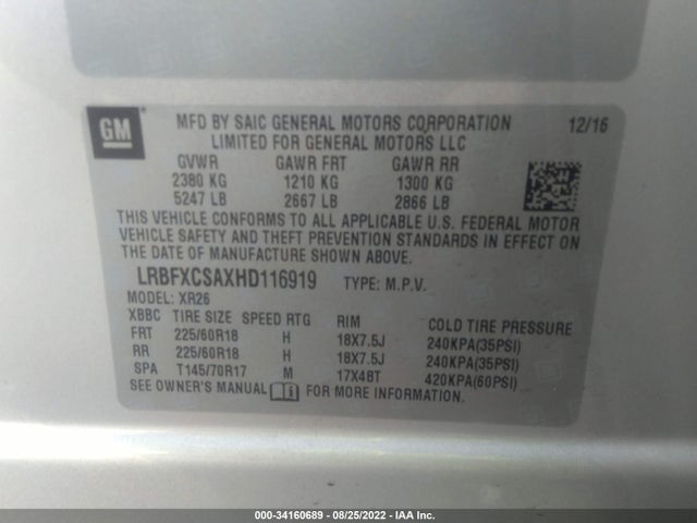 Buick Envision Preferred 2017 LRBFXCSAXHD116919 Image 9