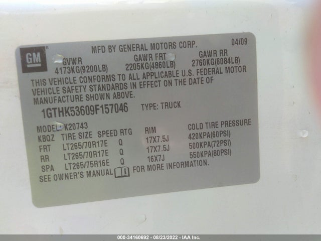 GMC Sierra 2500hd Sle 2009 1GTHK53609F157046 Image 10