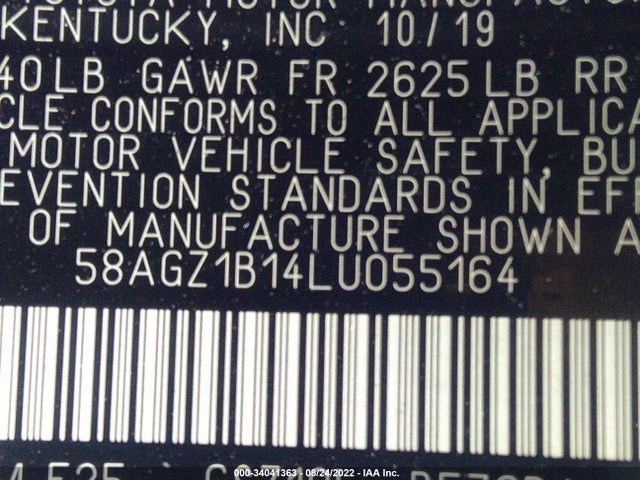 58AGZ1B14LU055164 Lexus Es Es 350 F Sport