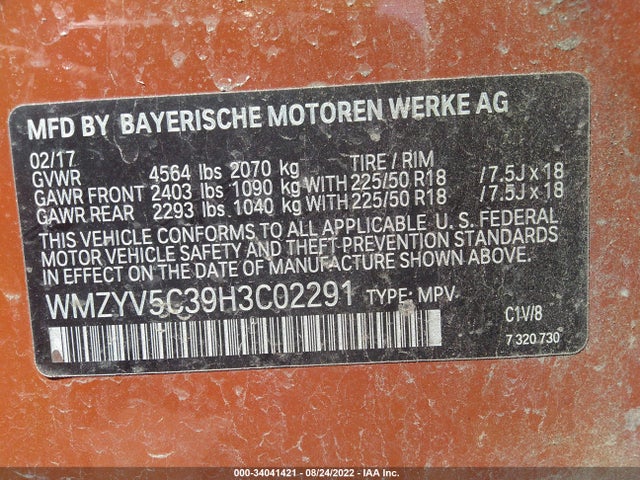 2017 Mini Countryman, VIN: WMZYV5C39H3C02291