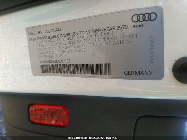 2020 Audi A5, VIN: WAUANCF52LA007182