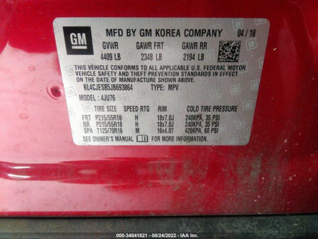 KL4CJESB5JB693864 Buick Encore Preferred