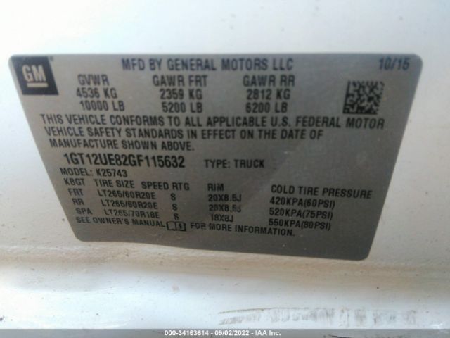 1GT12UE82GF115632 GMC Sierra 2500hd Denali