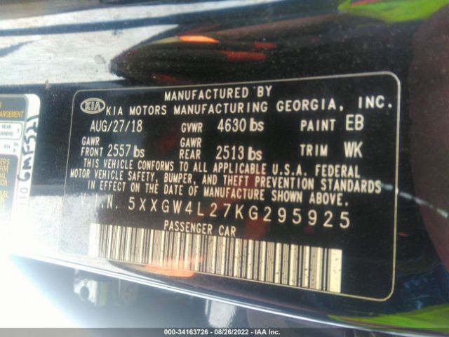 5XXGW4L27KG295925 KIA OPTIMA SX