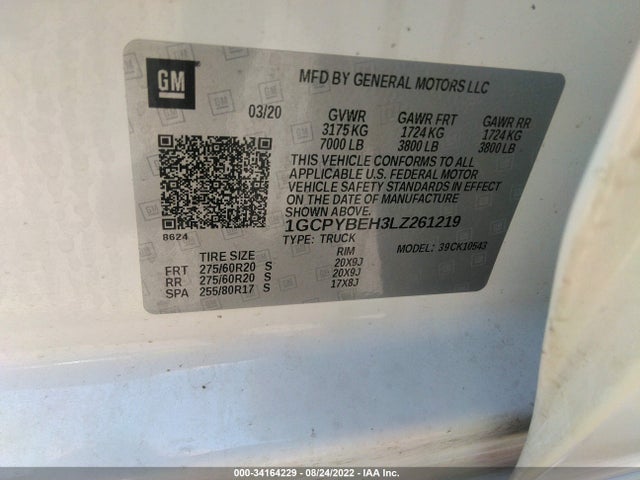 Chevrolet Silverado 1500 Custom 2020 1GCPYBEH3LZ261219 Image 10