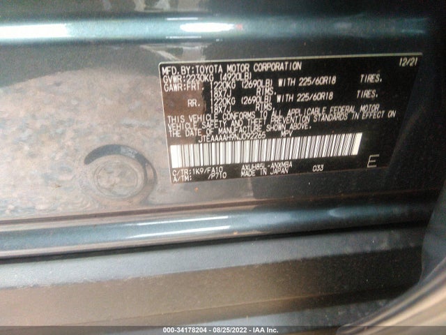2022 Toyota Venza, VIN: JTEAAAAH9NJ092265