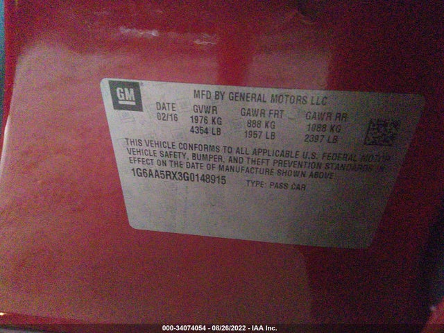 2016 CADILLAC ATS 1G6AA5RX3G0148915 Photo 8