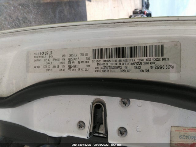 1C6RR6FT1GS119733 RAM 1500 Tradesman