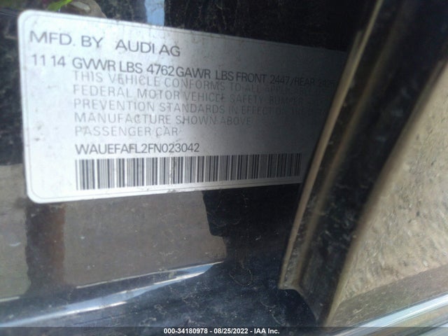 Audi A4 Premium Plus 2015 WAUEFAFL2FN023042 Image 9