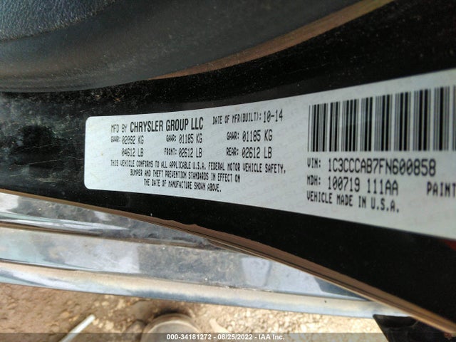 Chrysler 200 Limited 2015 1C3CCCAB7FN600858 Image 9