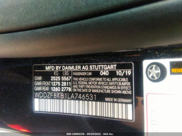 WDDZF8KB1LA746531 Mercedes-Benz E-class Amg E 63 S
