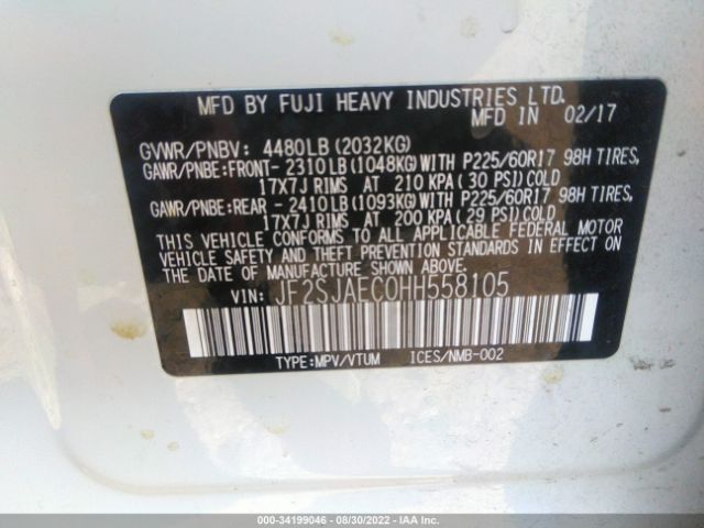 JF2SJAEC0HH558105 Subaru Forester Premium