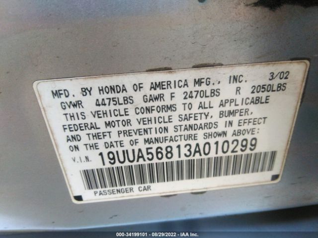19UUA56813A010299 Acura TL TYPE S
