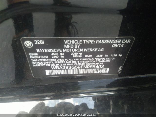 WBA3B3G59FNR85403 BMW 3 Series 328i Xdrive