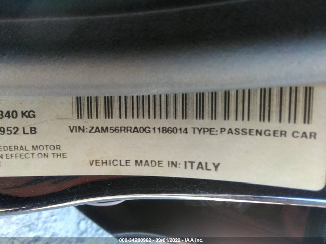 2016 Maserati Quattroporte, VIN: ZAM56RRA0G1186014