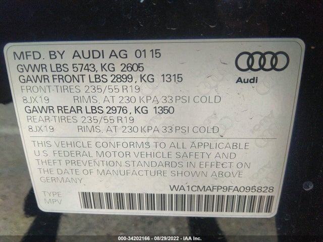 WA1CMAFP9FA095828 Audi Q5 Premium Plus