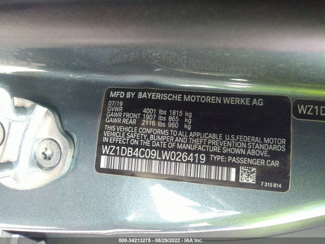 2020 Toyota Supra, VIN: WZ1DB4C09LW026419