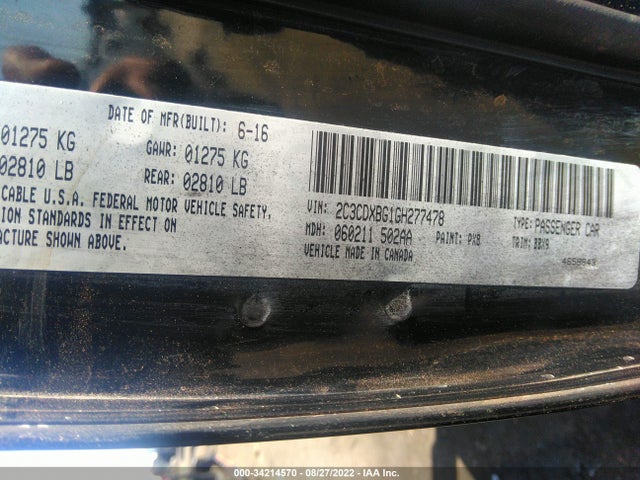 Dodge Charger Se 2016 2C3CDXBG1GH277478 Image 9
