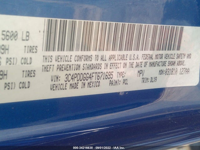 Dodge Journey Crossroad 2015 3C4PDDGG4FT671695 Image 9