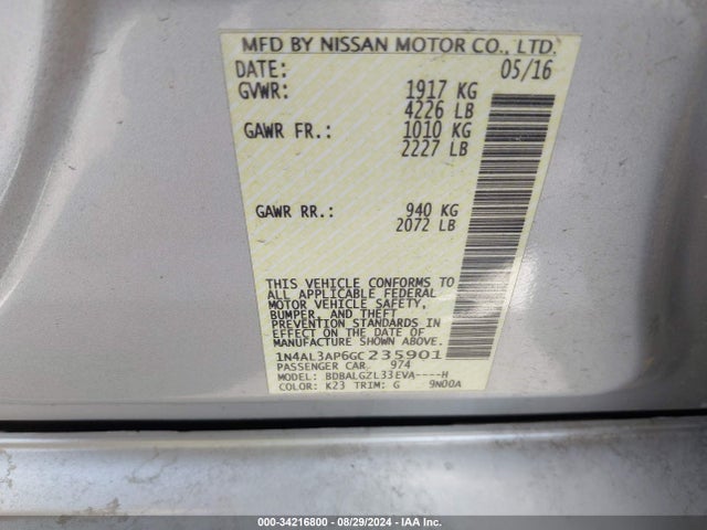 Nissan Altima 2.5 S 2015 1N4AL3AP8FN915043 Image 10