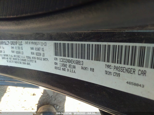 Dodge AVENGER SE 2014 1C3CDZABXEN168913 Image 9