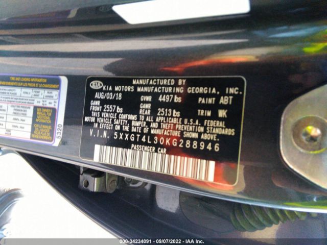 5XXGT4L30KG288946 KIA Optima S