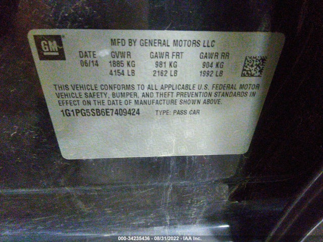 Chevrolet CRUZE LTZ 2014 1G1PG5SB6E7409424 Image 10