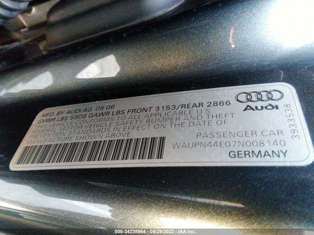 Audi S8 2007 WAUPN44E07N008140 Image 10