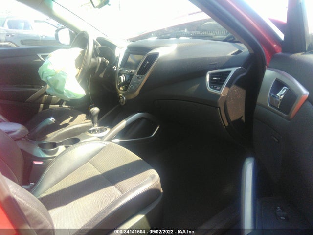 2013 HYUNDAI VELOSTER W/BLACK INT VIN: KMHTC6AD0DU103048