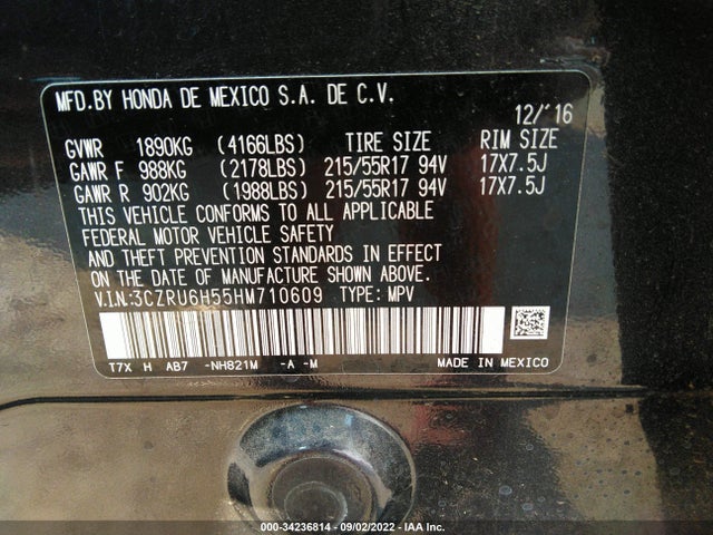 Honda HR-V 2017 3CZRU6H55HM710609 Image 21