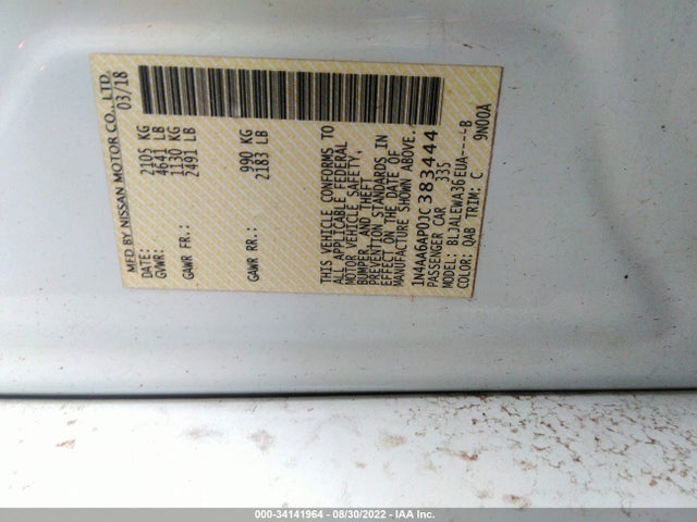 2018 Nissan Maxima, VIN: 1N4AA6AP0JC383444