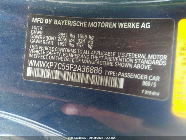 WMWXP7C55F2A36886 Mini Cooper Hardtop S