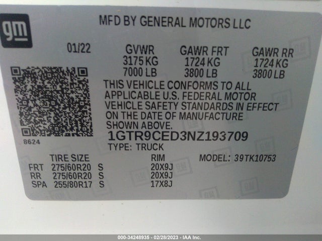 GMC Sierra 1500 Limited Elevation 2022 1GTR9CED3NZ193709 Image 9