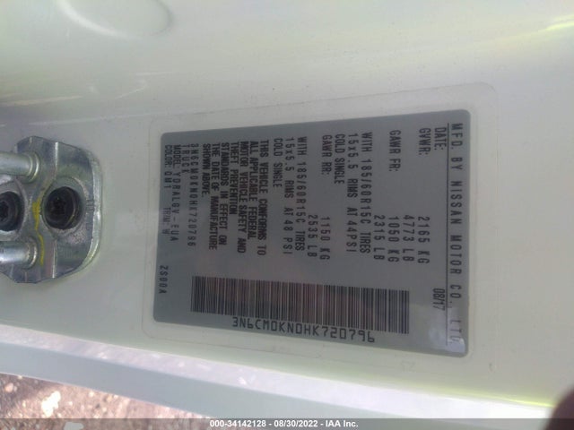 2017 Nissan NV 200, VIN: 3N6CM0KN0HK720796