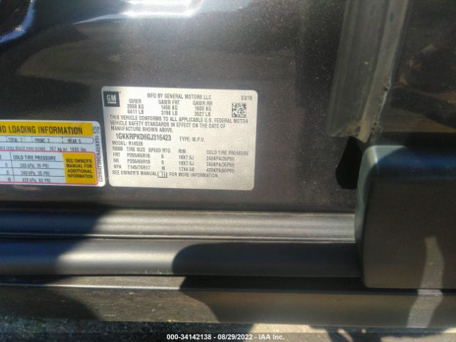 1GKKRPKD6GJ316423 GMC ACADIA SLE