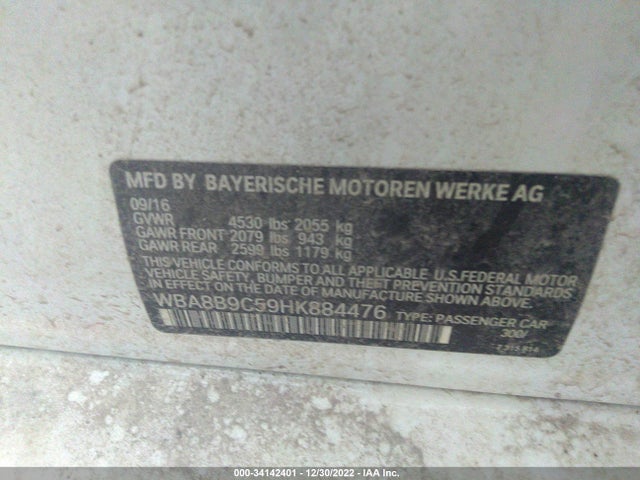 BMW 3 Series 330i 2017 WBA8B9C59HK884476 Image 9