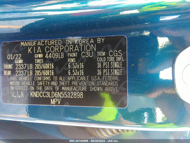 2022 Kia Niro, VIN: KNDCC3LD6N5532898