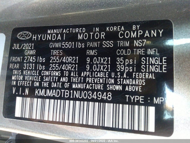 2022 Genesis GV70, VIN: KMUMADTB1NU034948
