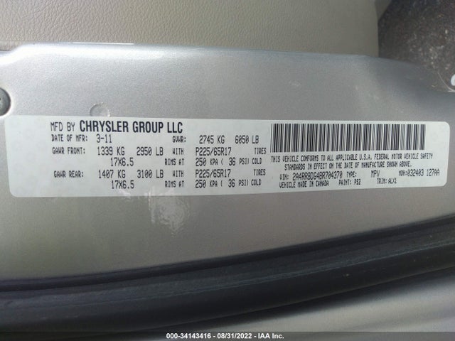 2A4RR8DG4BR704370 Chrysler Town & Country Touring-l