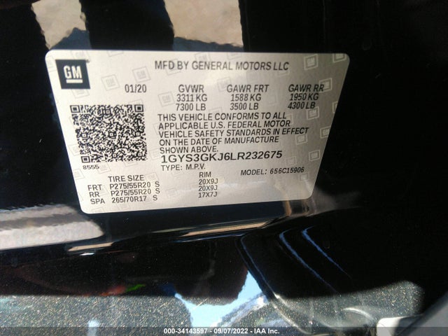 Cadillac ESCALADE ESV 2020 1GYS3GKJ6LR232675 Image 10