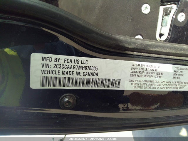 2C3CCAAG7MH676005 Chrysler 300 Touring L