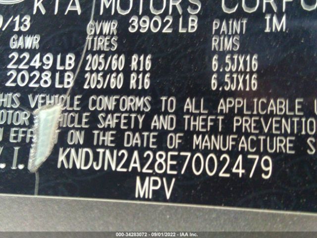 KNDJN2A28E7002479 KIA Soul Base