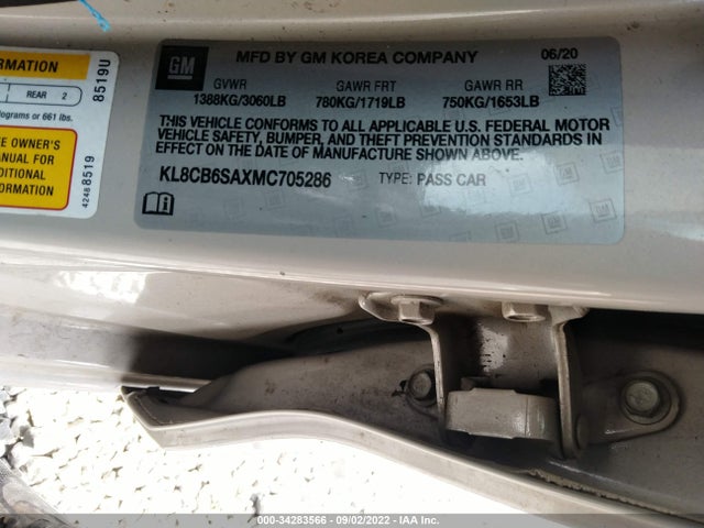 Chevrolet SPARK LS 2021 KL8CB6SAXMC705286 Image 9