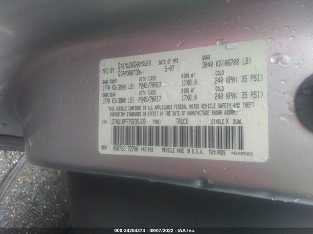 Dodge Ram 1500 Slt 2007 1D7HU18P77S235126 Image 10