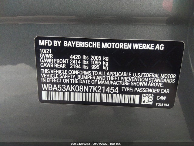 2022 BMW 2 Series, VIN: WBA53AK08N7K21454