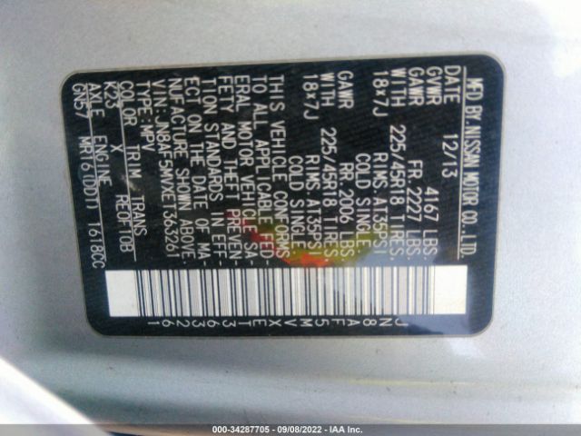 JN8AF5MVXET363261 Nissan Juke Nismo