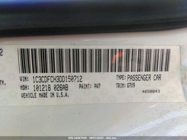 Dodge Dart Limited 2013 1C3CDFCH3DD150712 Image 9